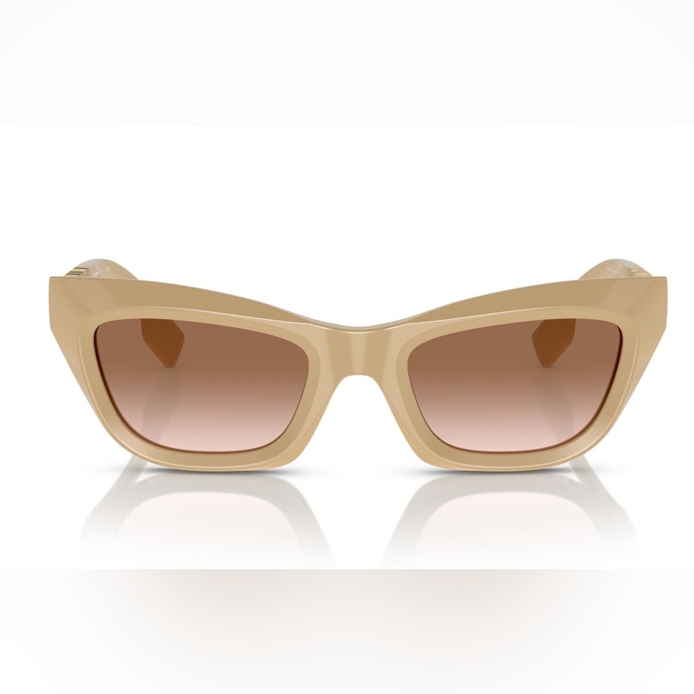 NEW BURBERRY CAT EYE SUNGLASSES BE4409 4092/13 BEIGE BROWN EYEWEAR BE4409 409213 - Picture 4 of 7